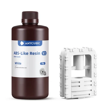 Anycubic ABS-like V2 Vízzel Mosható Resin - Fehér, 1kg