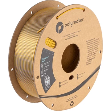 PolyMaker PolyLite PLA - Dual Silk Color - Crown Gold-Silver (Arany-Ezüst), 1.75mm, 1kg
