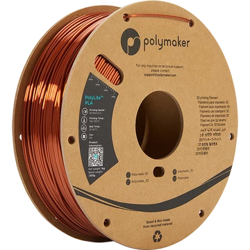 PolyMaker PolyLite PLA - Silk Bronze, 1.75mm, 1kg