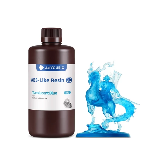 Anycubic ABS-like 3.0 Resin - Áttetsző Kék, 1kg