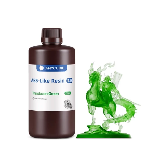 Anycubic ABS-like 3.0 Resin - Áttetsző Zöld, 1kg