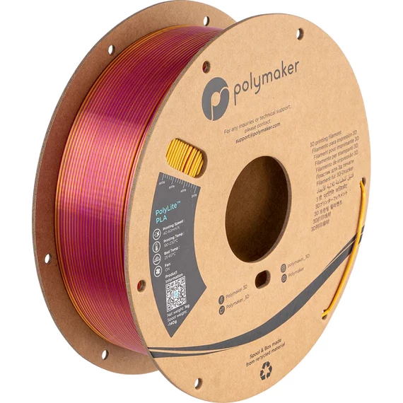 PolyMaker PolyLite PLA - Dual Silk Color - Banquet Gold-Magenta (Arany-Magenta), 1.75mm, 1kg