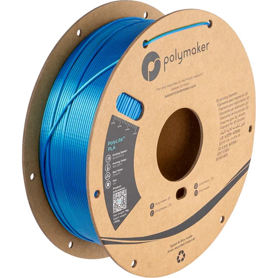 PolyMaker PolyLite PLA - Dual Silk Color - Caribbean Sea Blue-Green (Kék-Zöld), 1.75mm, 1kg