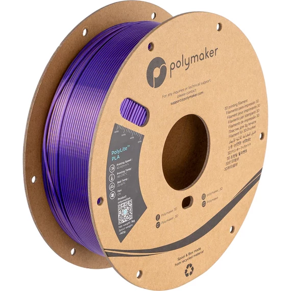 PolyMaker PolyLite PLA - Dual Silk Color - Sovereign Gold-Purple (Arany-Lila), 1.75mm, 1kg
