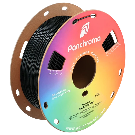 PolyMaker Panchroma PLA - Fekete /Csillogós hatás/ (Galaxy Black), 1.75mm, 1kg