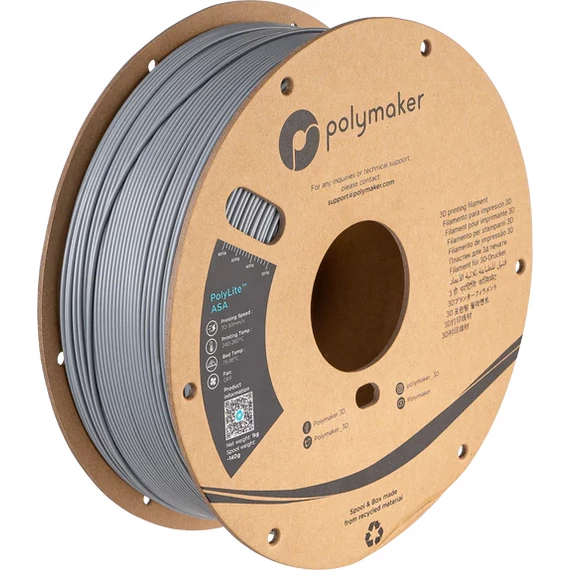 Polymaker PolyLite ASA - Szürke, 1.75mm, 1kg