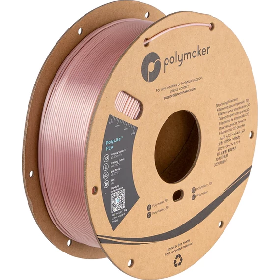 PolyMaker PolyLite PLA - Silk Rose Gold, 1.75mm, 1kg